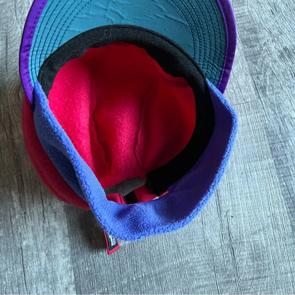Vintage Patagonia Synchilla Duckbill Fleece Cap Retro Colorblock Hat USA